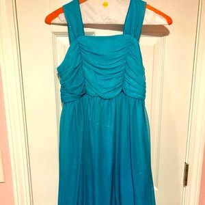 Pretty little girls blue dress with tie back